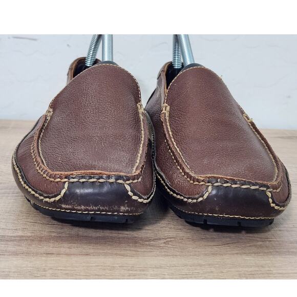 Cole Haan Men's Size 8 Brown Leather Dress Shoes Square Toe Slip On Shoes C05635 - Picture 3 of 10